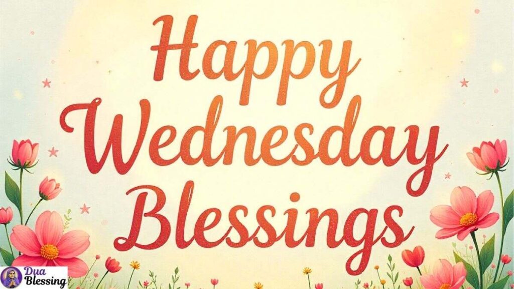 Happy Wednesday blessings graphic.