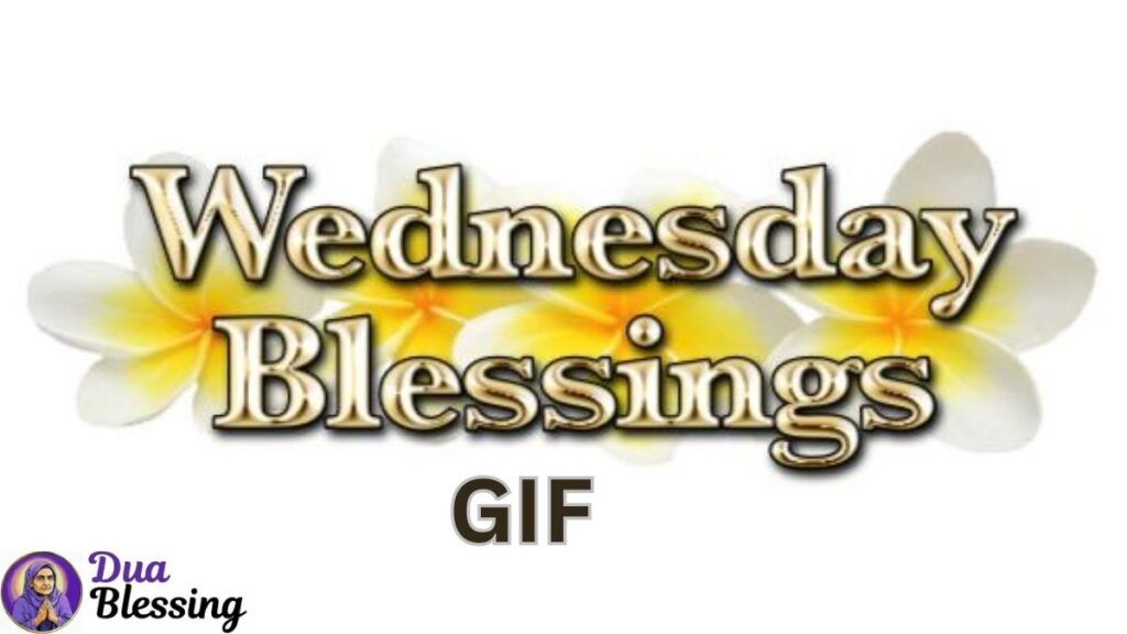 Wednesday blessings floral graphic.