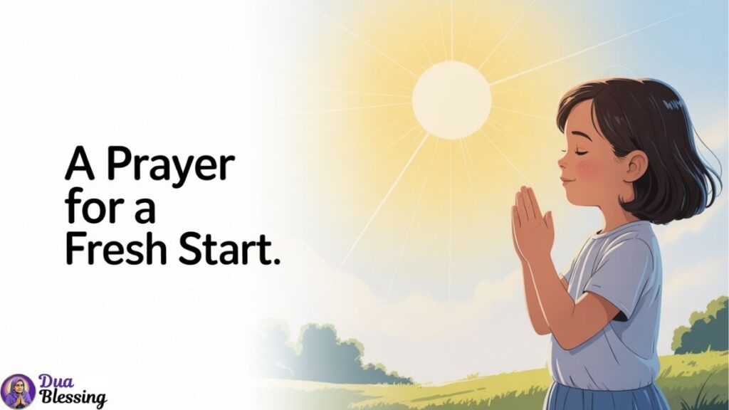 Prayer for a fresh start illustration.