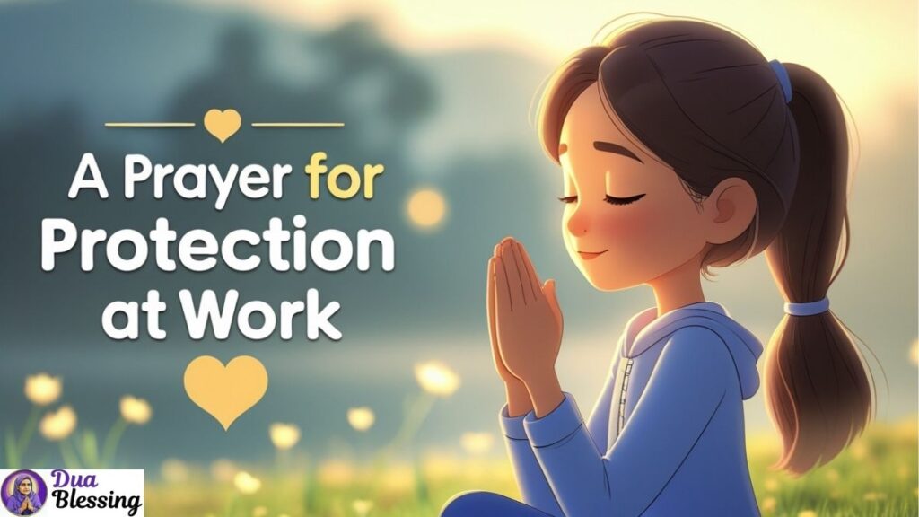 Prayer for protection at work illustration.