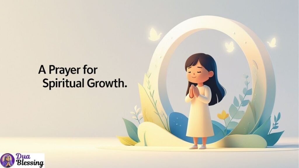 Prayer for spiritual growth illustration.