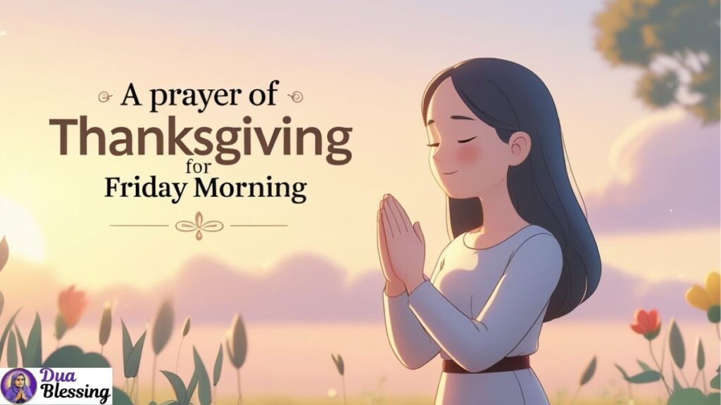 Prayer of Thanksgiving Friday Morning.