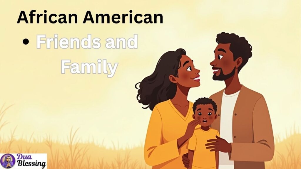 African American family illustration.
