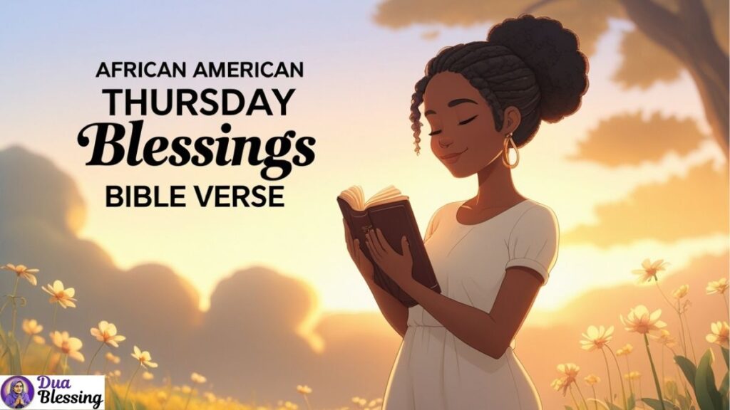 African American Thursday blessings Bible Verse.