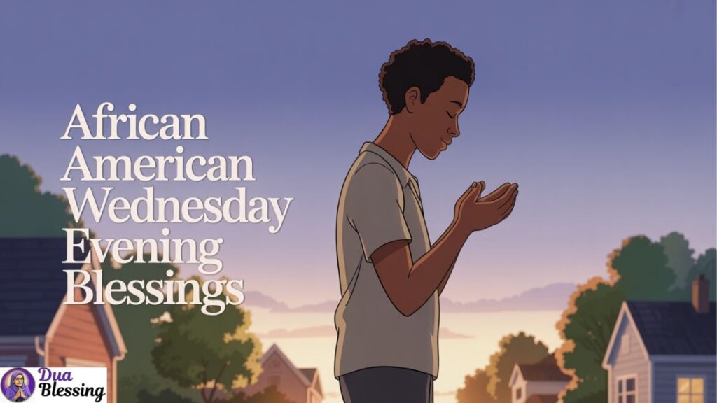 African American evening prayer scene.