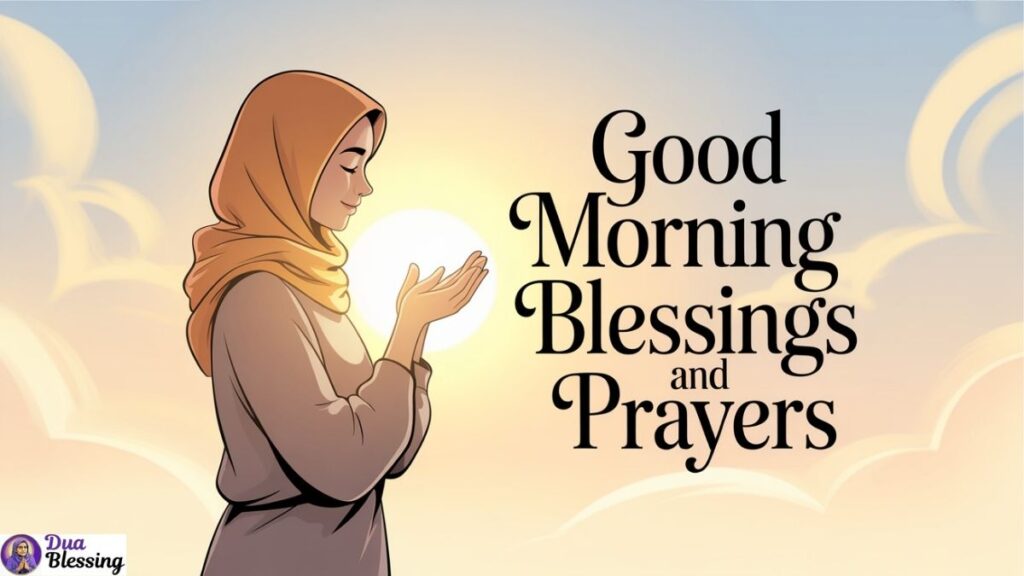 Woman praying in morning light.
