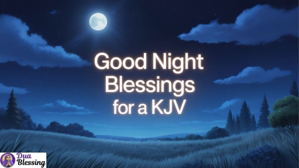Good night blessings KJV Bible verse.