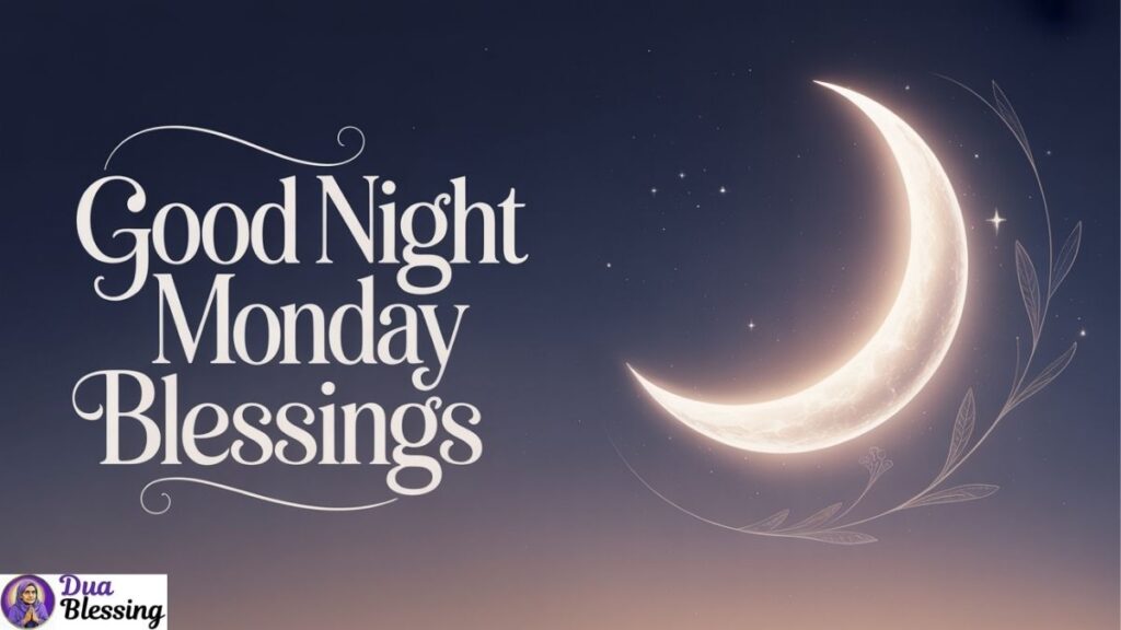 Good Night Monday Blessings Image.
