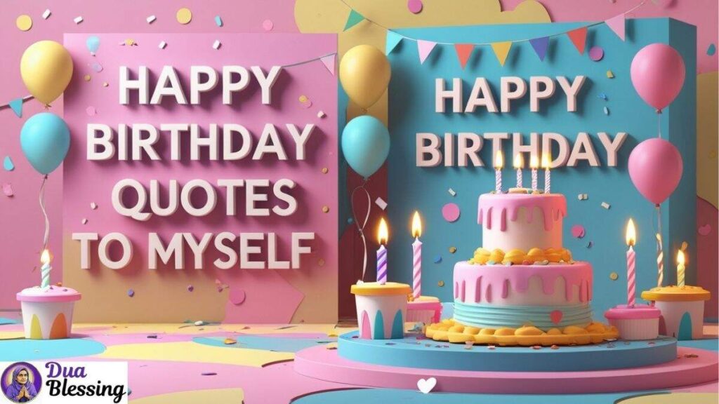 Happy birthday quotes pastel cake theme.
