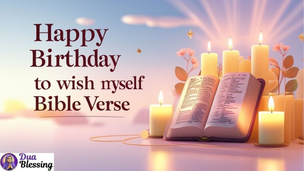 Happy birthday Bible verse candles.