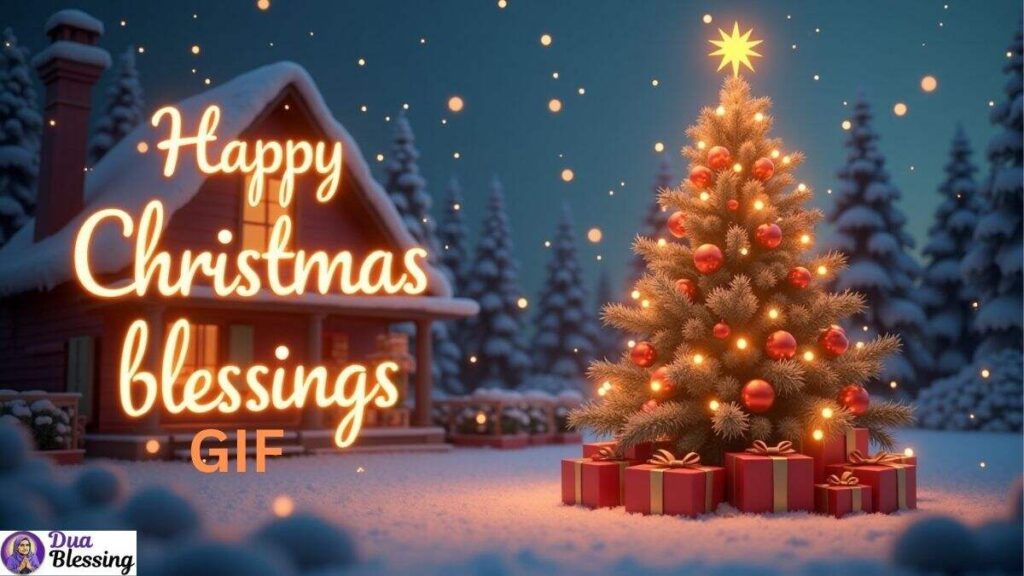 Happy Christmas blessings GIF.