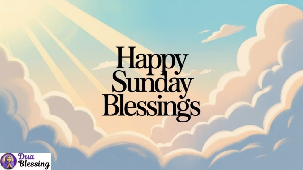 Happy Sunday blessings artwork.