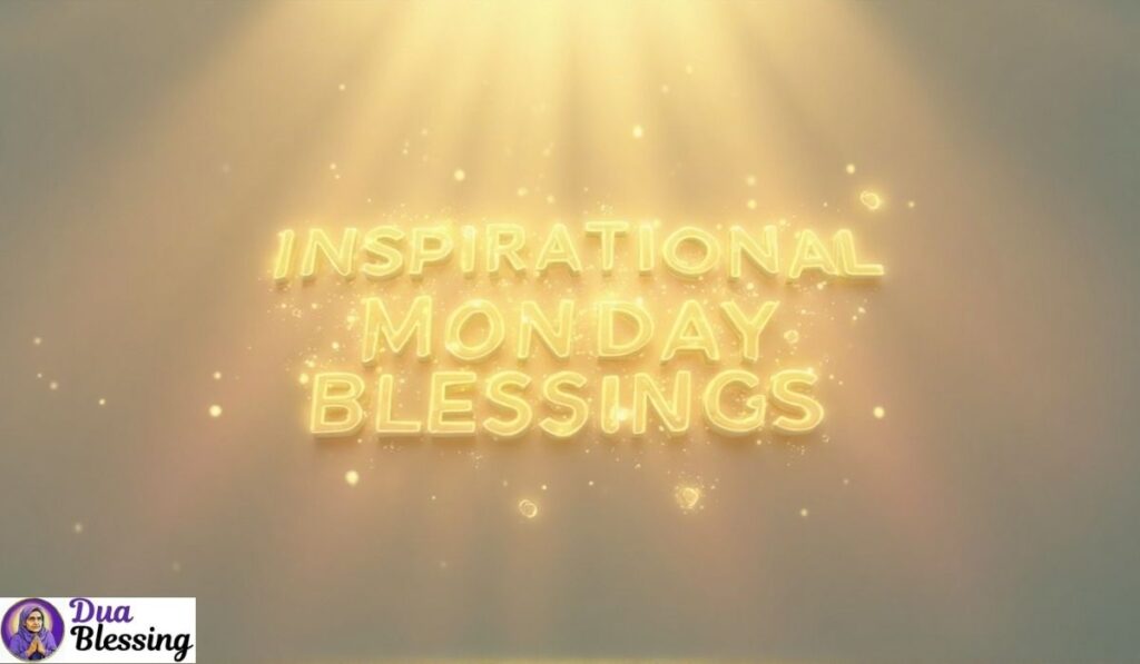 Inspirational Monday blessings art.