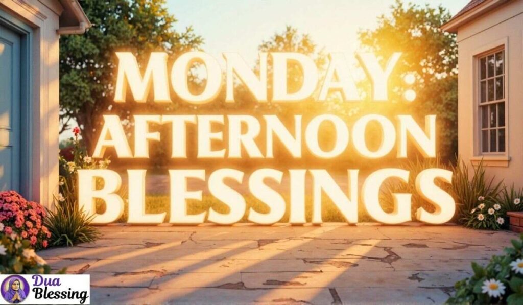 Monday afternoon blessings image.