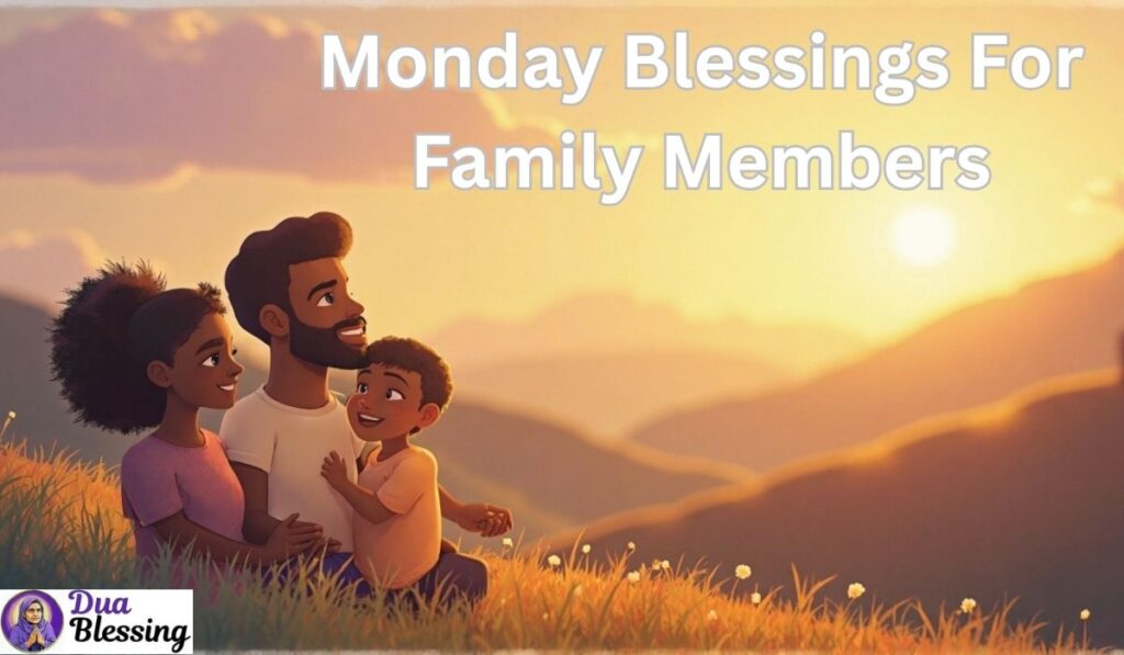 Monday blessings for family image.