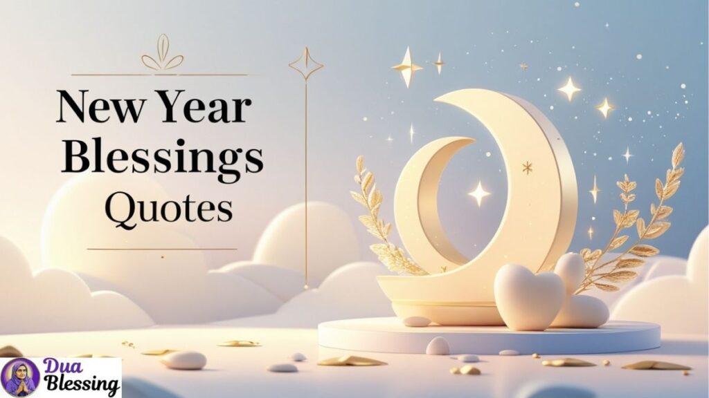 New Year Blessings Quotes Moon Art.