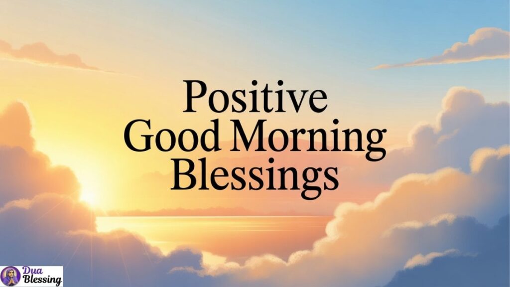 Positive morning blessings quote.