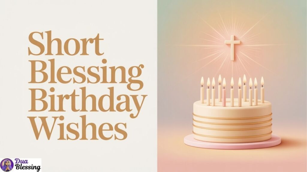 Short blessing birthday wishes cake.