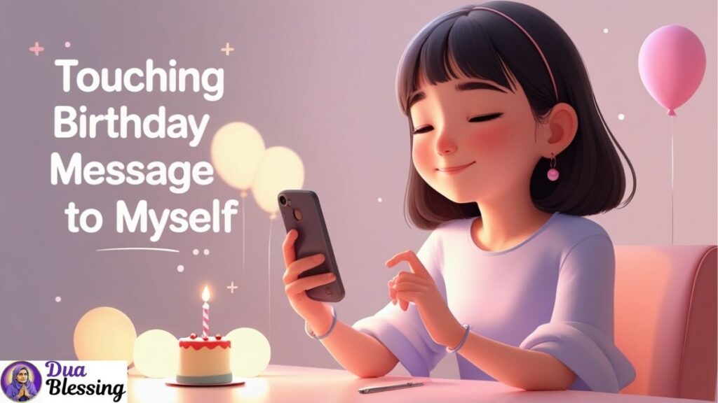 Touching birthday message to myself.