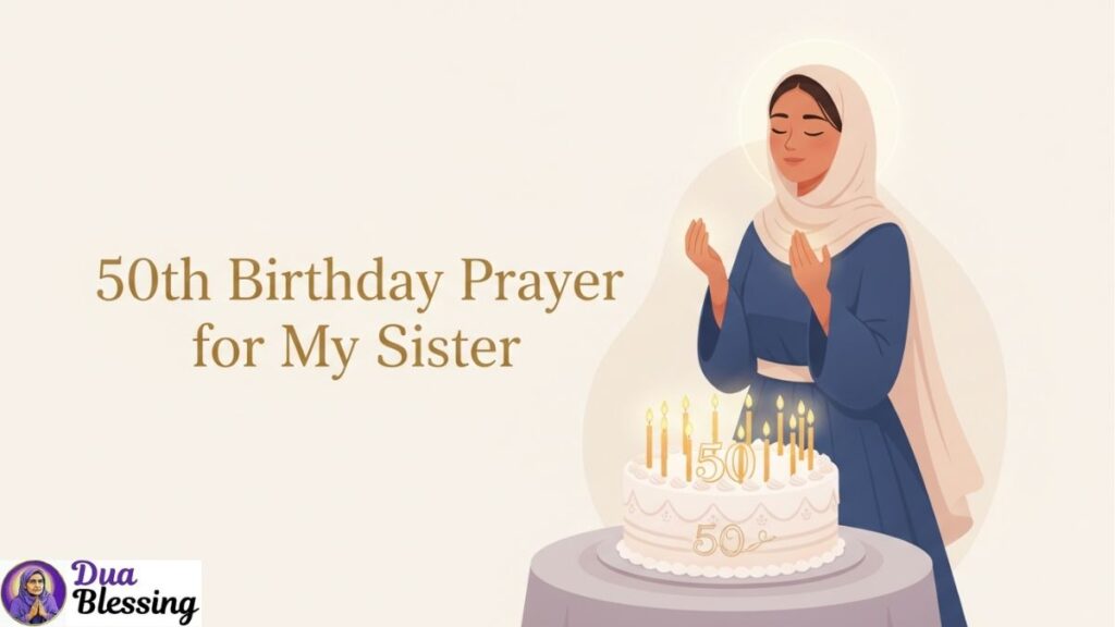 50th birthday prayer illustration.