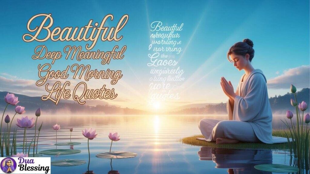 Beautiful deep good morning life quotes.