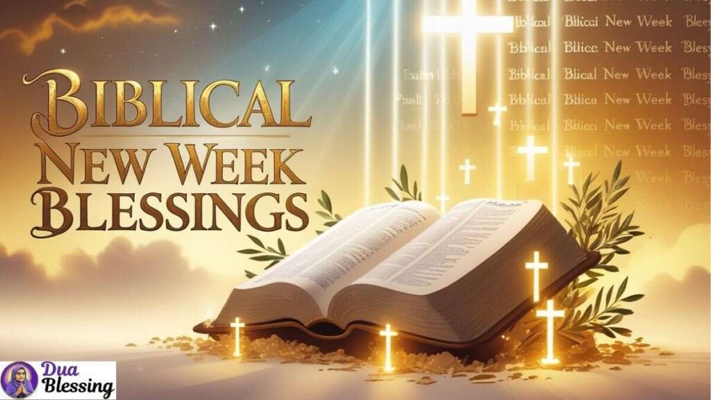 Biblical new week blessings image.