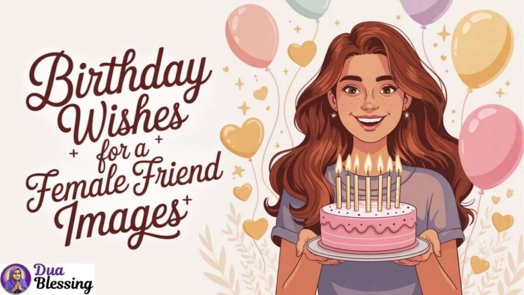 Birthday wishes image for female friend.
