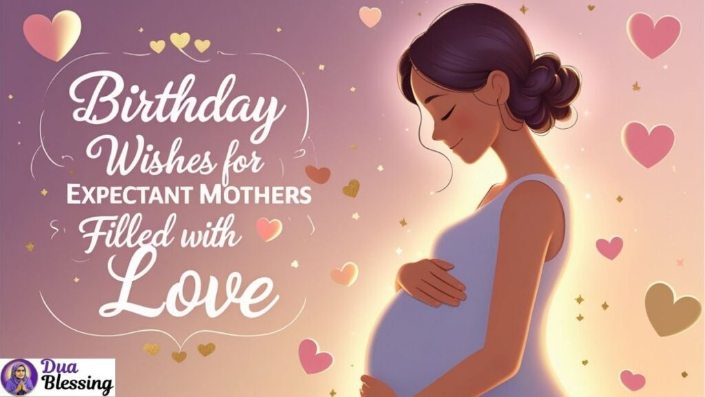 Birthday wishes for expectant mothers with love.