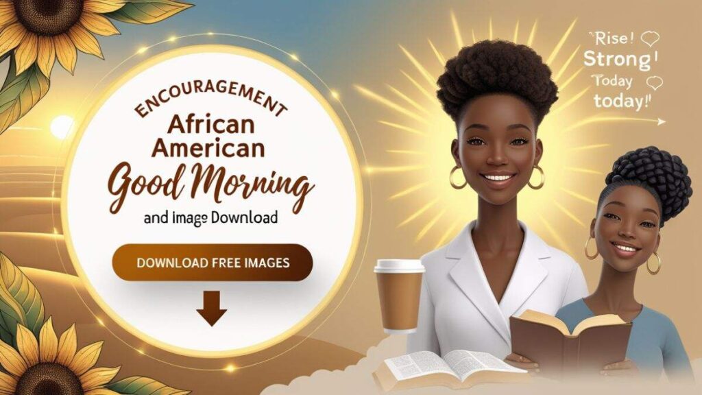 African American morning encouragement art.