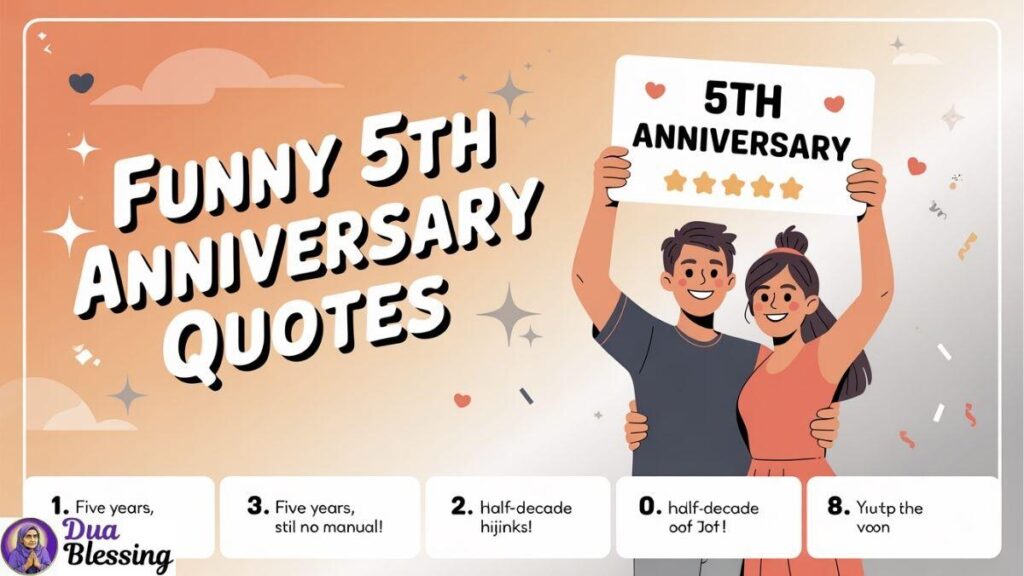 Funny 5th anniversary quotes couple.