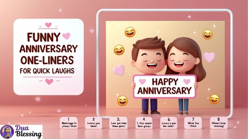 Funny anniversary one liners couple.