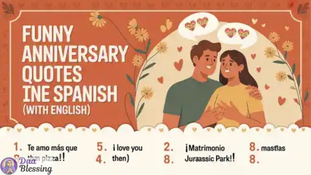 Funny anniversary quotes in Spanish.