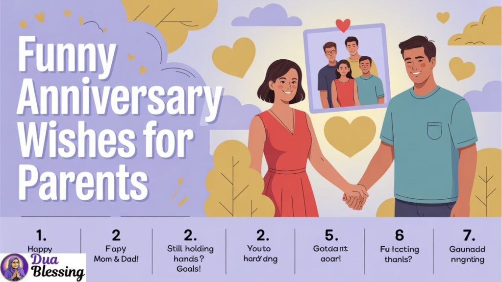 Funny anniversary wishes for parents.