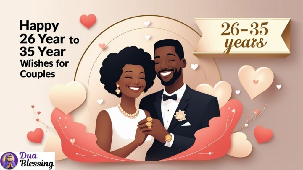 Anniversary wishes for couples 26-35.
