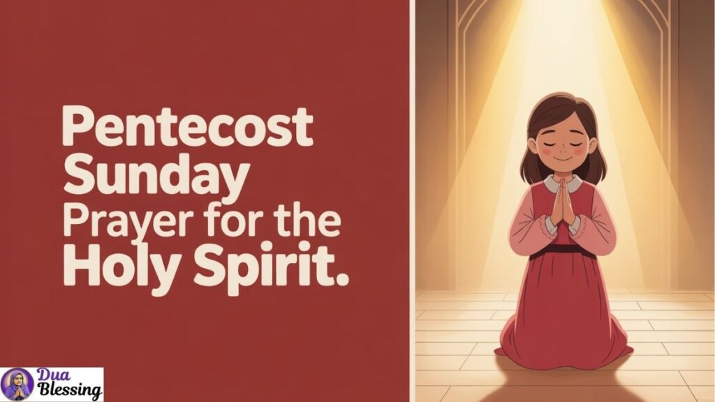 Pentecost Sunday prayer illustration.