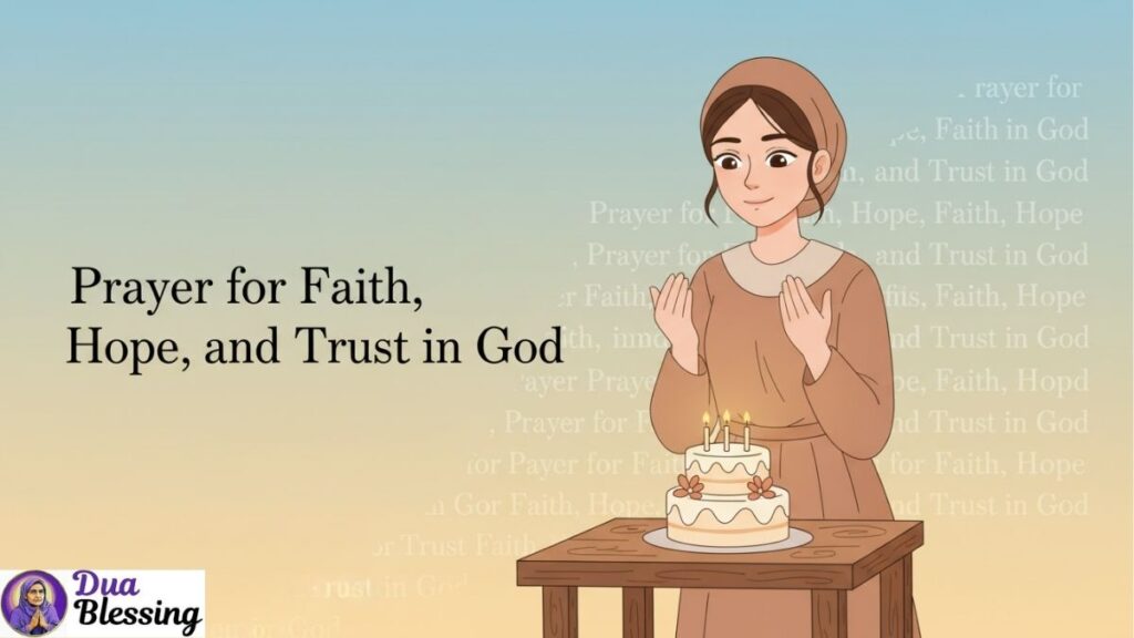 Prayer for faith hope and trust illustration.