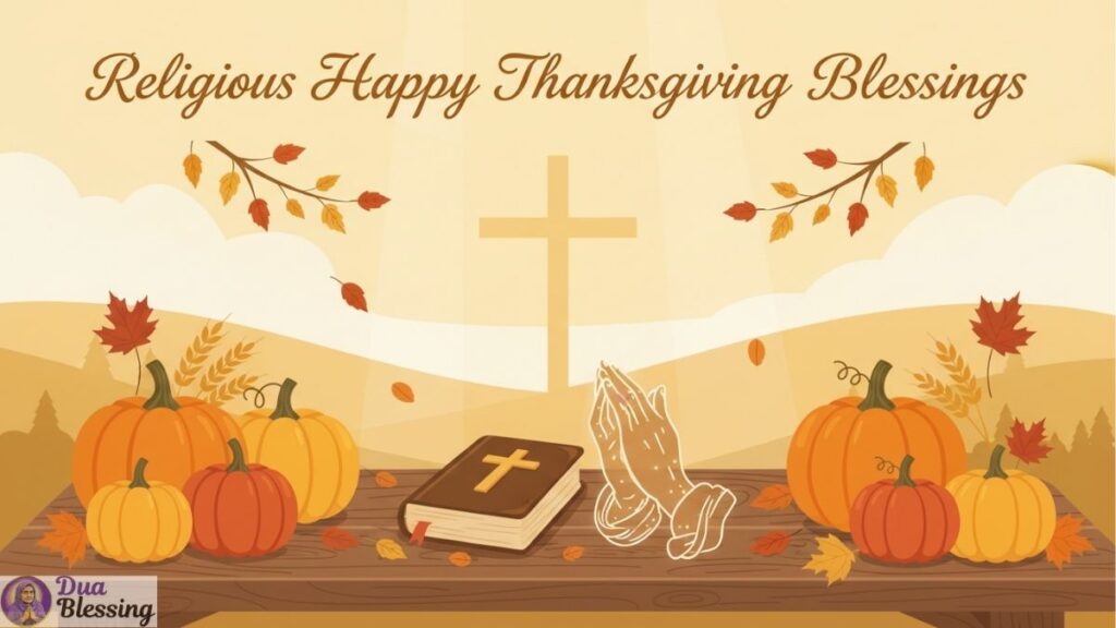 Religious Thanksgiving blessings art.