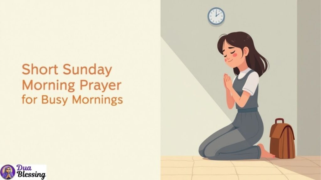 Short Sunday morning prayer scene.