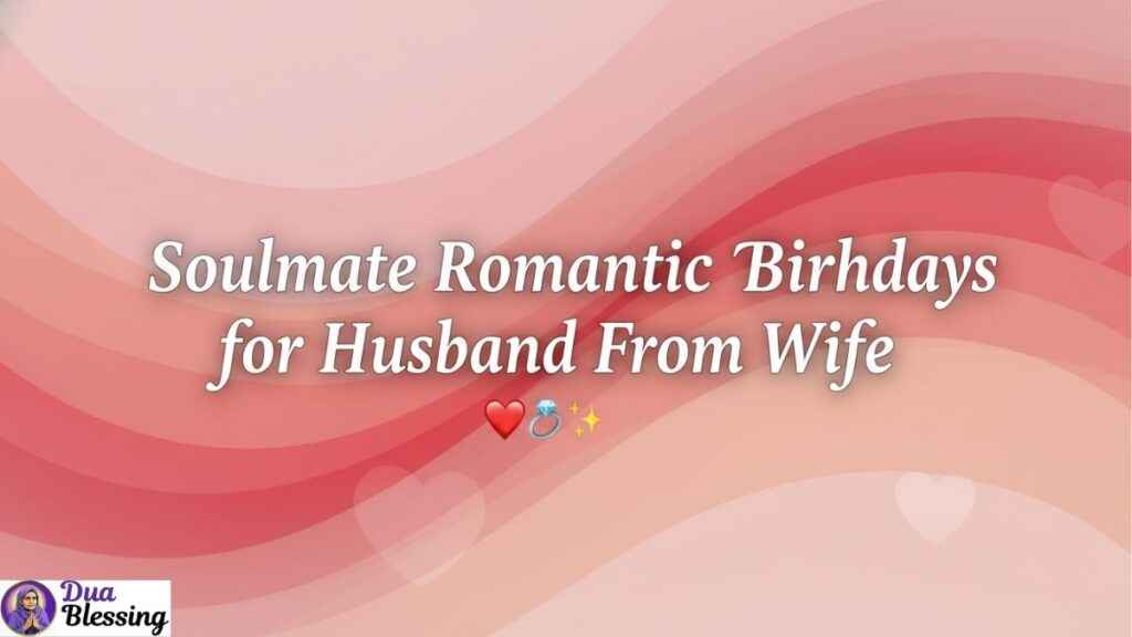 Soulmate romantic birthday wishes design.