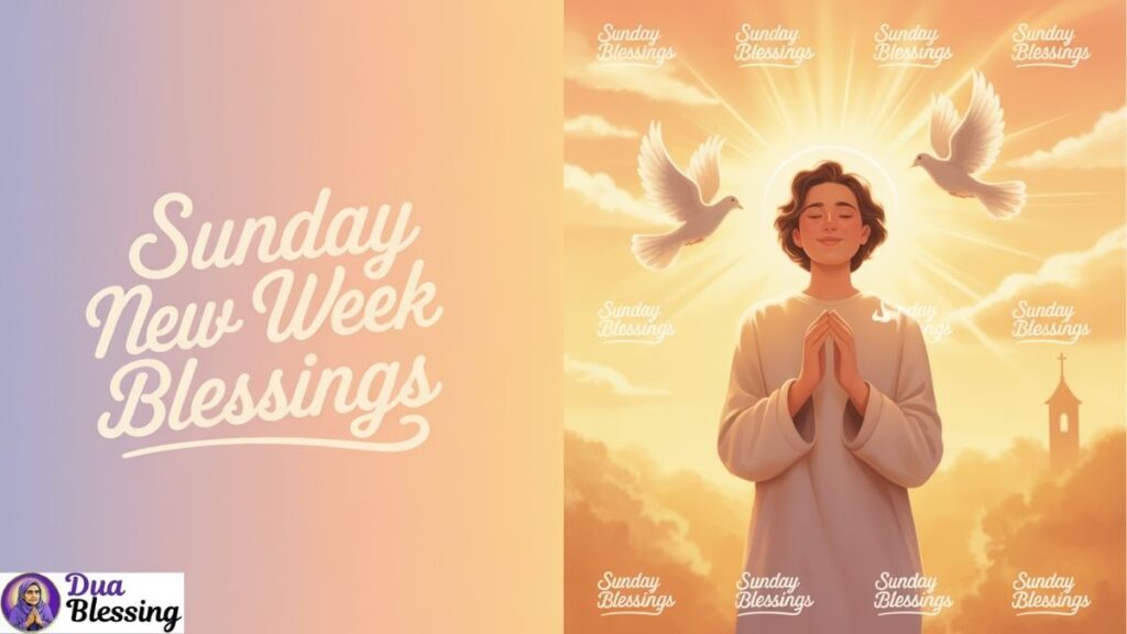 Sunday new week blessings illustration.