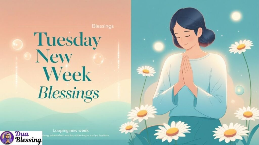 Tuesday new week blessings illustration.